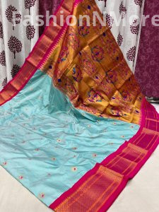 Pure Silk Kadiyal Border Paithani Saree