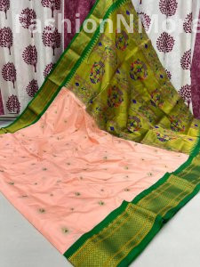 Pure Silk Kadiyal Border Paithani Saree