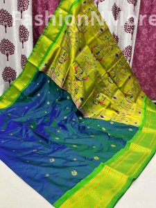 Pure Silk Kadiyal Border Paithani Saree