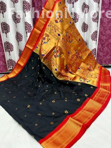 Pure Silk Kadiyal Border Paithani Saree