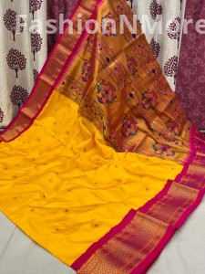 Pure Silk Kadiyal Border Paithani Saree