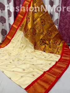 Pure Silk Kadiyal Border Paithani Saree