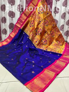 Pure Silk Kadiyal Border Paithani Saree