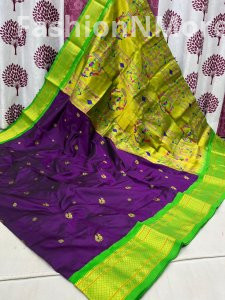 Pure Silk Kadiyal Border Paithani Saree