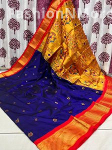 Pure Silk Kadiyal Border Paithani Saree