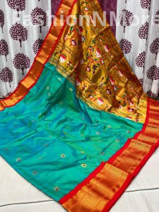 Pure Silk Kadiyal Border Paithani Saree