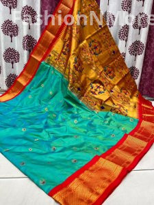 Pure Silk Kadiyal Border Paithani Saree