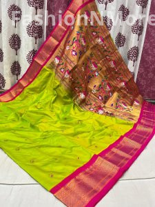 Pure Silk Kadiyal Border Paithani Saree