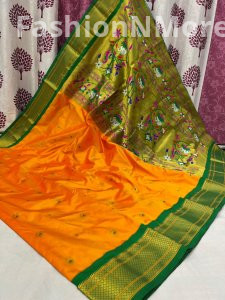 Pure Silk Kadiyal Border Paithani Saree