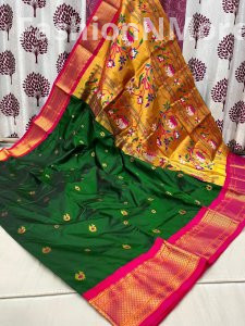 Pure Silk Kadiyal Border Paithani Saree