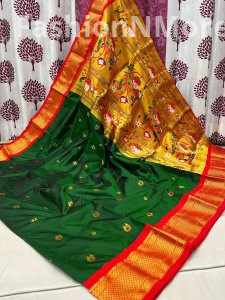 Pure Silk Kadiyal Border Paithani Saree