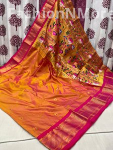 Pure Silk Kadiyal Border Paithani Saree