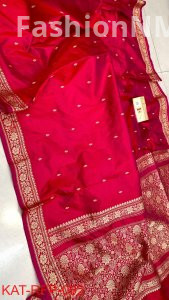 Pure Handloom Banarasi Katan Silk Saree with Resham Bhutta