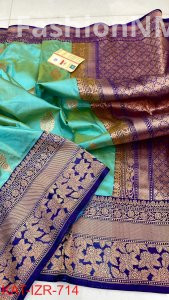 Pure Handloom Katan Silk Saree with Antique Zari