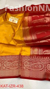 Pure Handloom Katan Silk Saree with Antique Zari