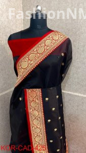 Pure Handloom Banarasi Kora Kadua Saree