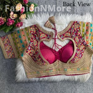 Original Kashmiri Work Sabyasachi Inspired Designer Blouse | Heavy Antique Thread Work