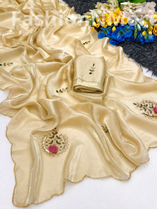 Premium Fendy Silk Handwork Saree with Running Blouse