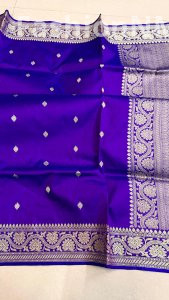Exclusive Pure Handloom Banarasi Premium Katan Silk Saree with Resham Work