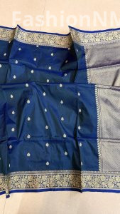 Exclusive Pure Handloom Banarasi Premium Katan Silk Saree with Resham Work