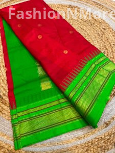 Exclusive Pure Silk Ilkal Saree with Korvai Temple Border