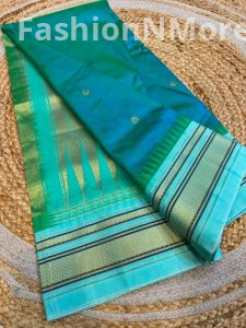 Exclusive Pure Silk Ilkal Saree with Korvai Temple Border
