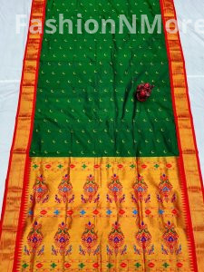 Pure Silk Chandrakor Paithani Saree with Kadiyal Border