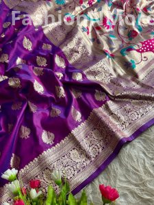 Premium Soft Paithani Silk Saree with Peacock Design