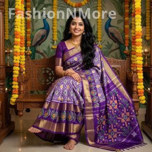 Pure Handloom Ikkat Silk Saree – Silk Mark Certified | Exclusive Designer Collection