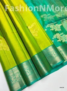 Exclusive Handloom Soft Silk Bhutta Saree with Jacquard Border – Silk Mark Certified