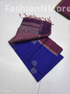 Kanchipuram Pure Soft Silk Saree | Silk Mark Certified | Jari Butta Weaving
