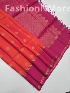Kanchipuram Pure Soft Silk Saree | Silk Mark Certified | Full Jari Butta Weaving