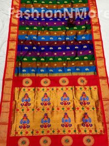 Saptarangi (सप्तरंगी) Pure Silk Paithani Saree