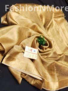 Pure Handloom Tissue Tussar Silk Saree