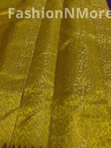 Special Kuttu Border Venkatagiri Pure Handloom Pattu Saree | Hand Buta | 12-Inch