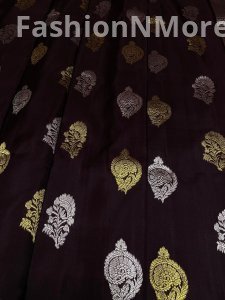 Venkatagiri Pure Handloom Pattu Saree | Hand Buta | 6-Inch Border