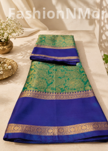 Soft Banarasi Tissue Saree | Allover Woven Design | Brocade Blouse